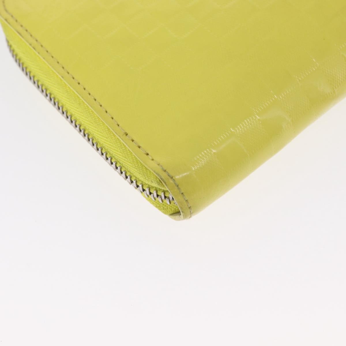 LOUIS VUITTON Damier Facet Zippy Wallet Long Wallet Yellow M94401 LV Auth hk3246