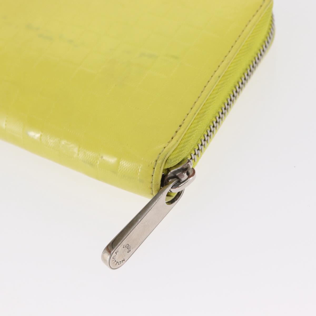 LOUIS VUITTON Damier Facet Zippy Wallet Long Wallet Yellow M94401 LV Auth hk3246