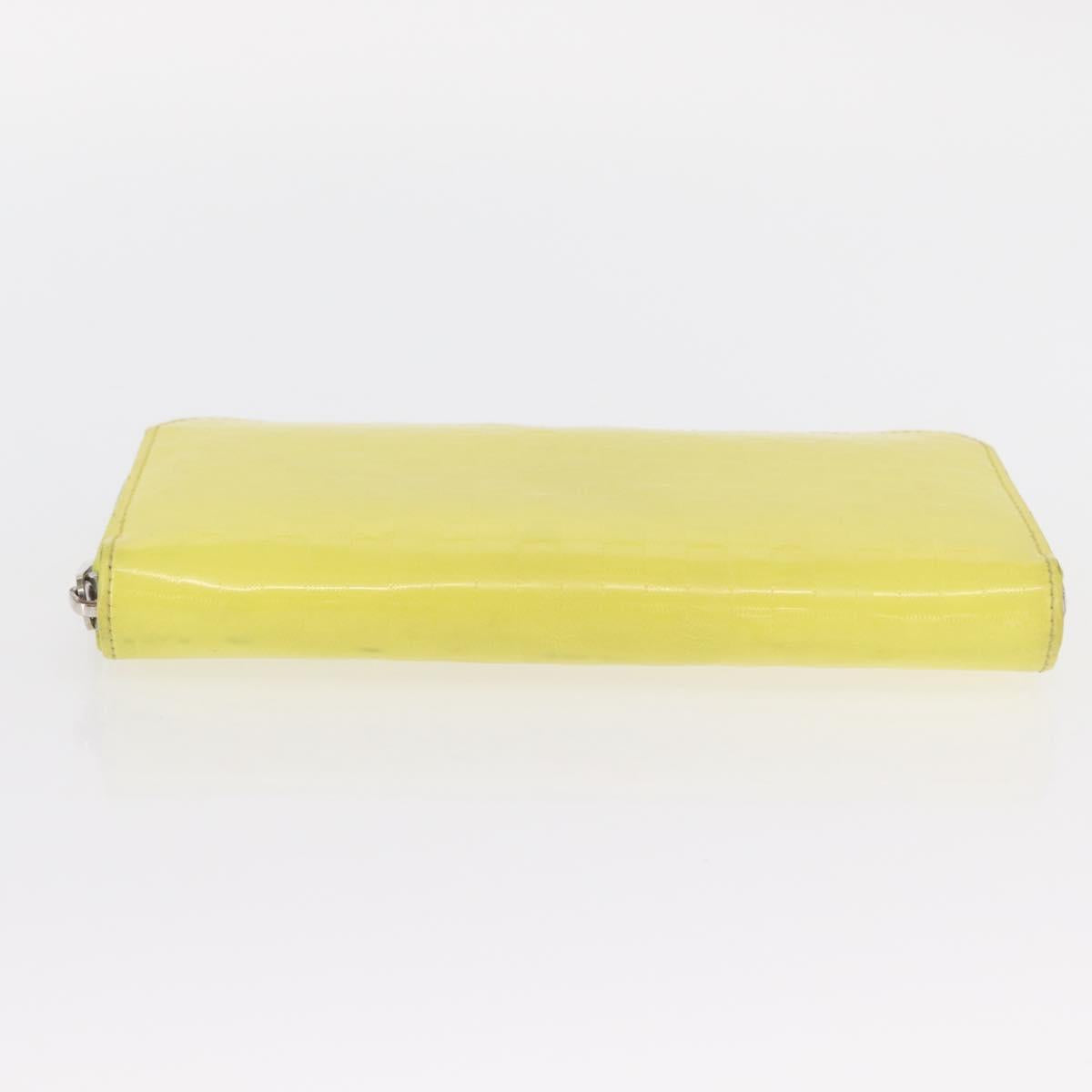 LOUIS VUITTON Damier Facet Zippy Wallet Long Wallet Yellow M94401 LV Auth hk3246