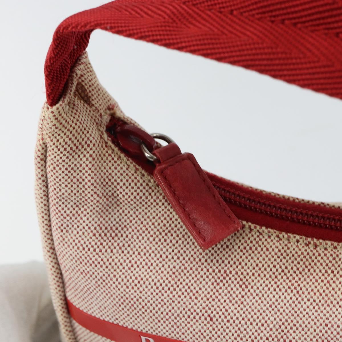 PRADA Sports Hand Bag Canvas Gray Red Auth hk3258