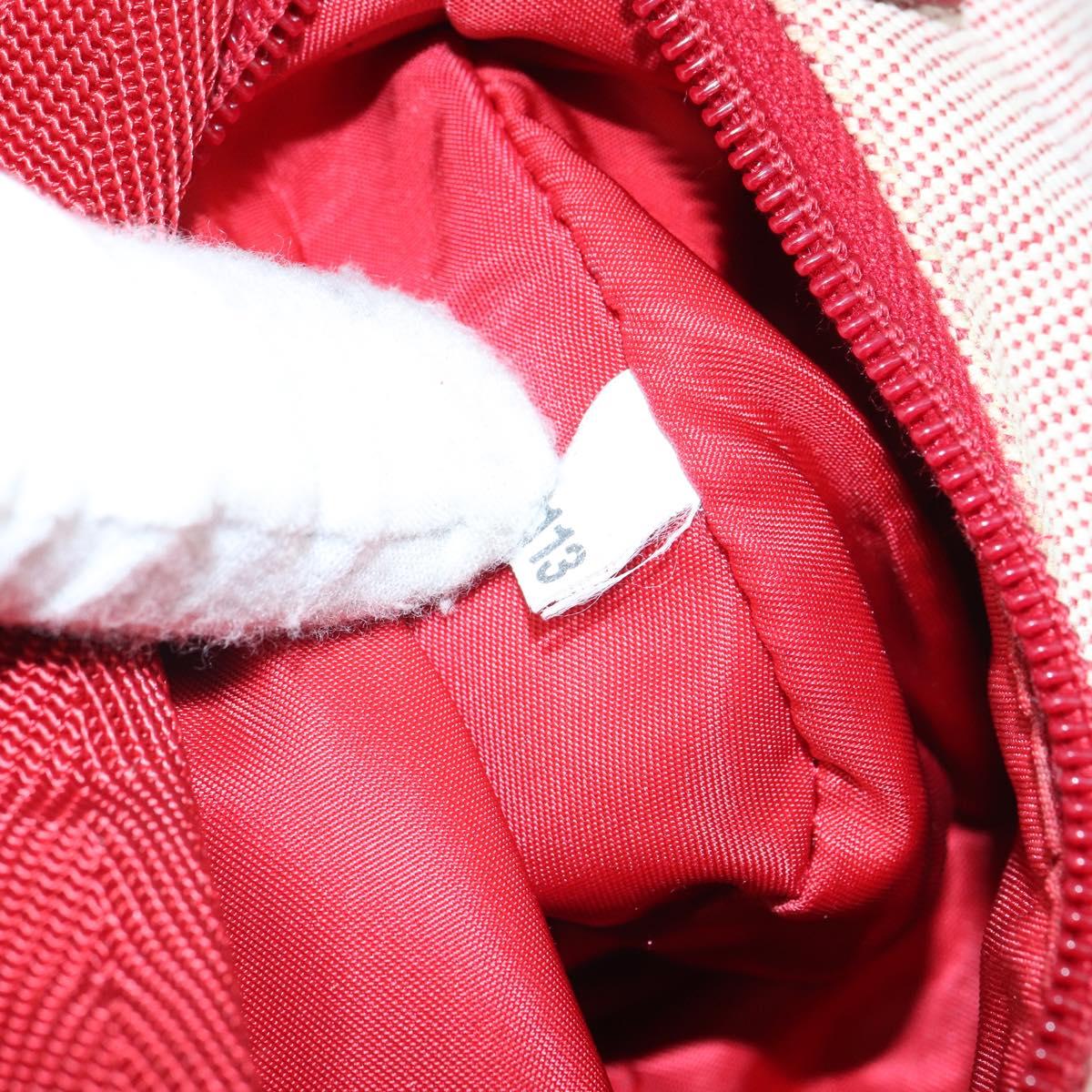 PRADA Sports Hand Bag Canvas Gray Red Auth hk3258