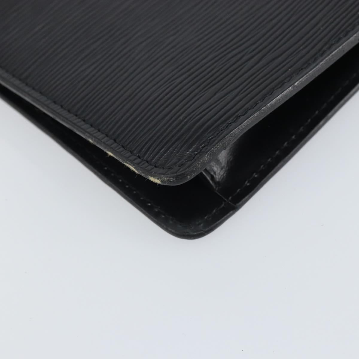 LOUIS VUITTON Epi Montaigne 27 Clutch Bag Black M52652 LV Auth hk3270