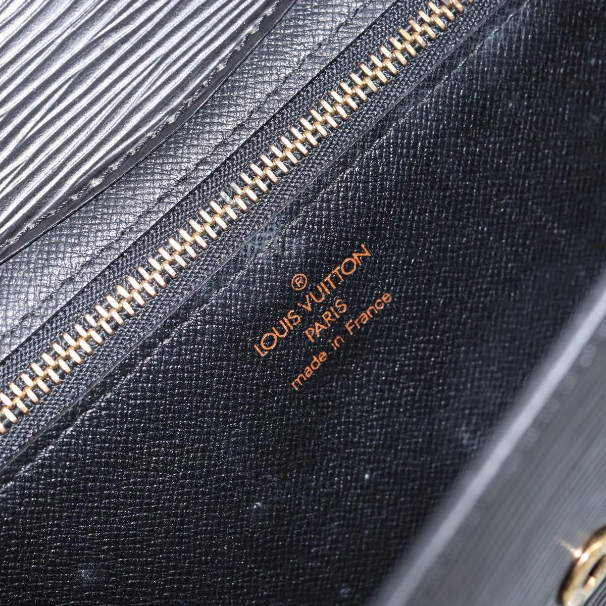 LOUIS VUITTON Epi Montaigne 27 Clutch Bag Black M52652 LV Auth hk3270