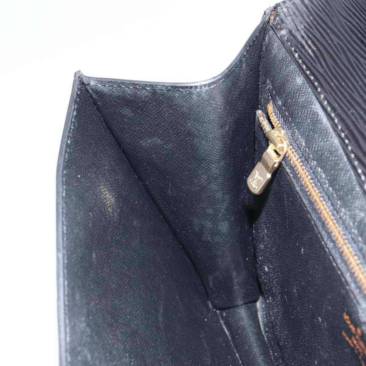 LOUIS VUITTON Epi Montaigne 27 Clutch Bag Black M52652 LV Auth hk3270