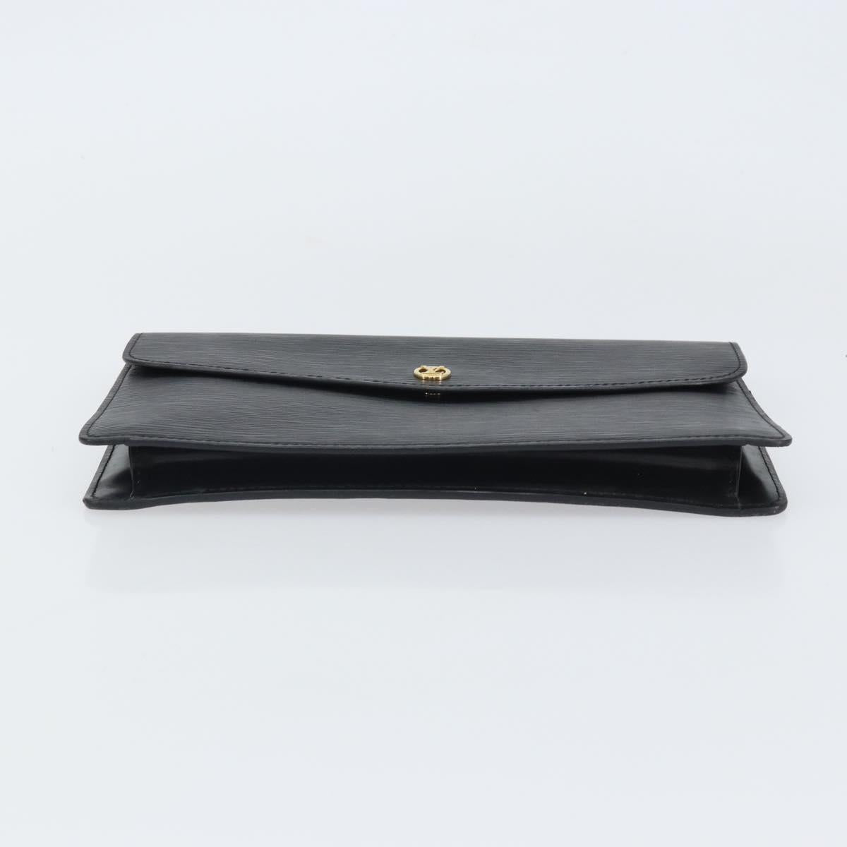 LOUIS VUITTON Epi Montaigne 27 Clutch Bag Black M52652 LV Auth hk3270