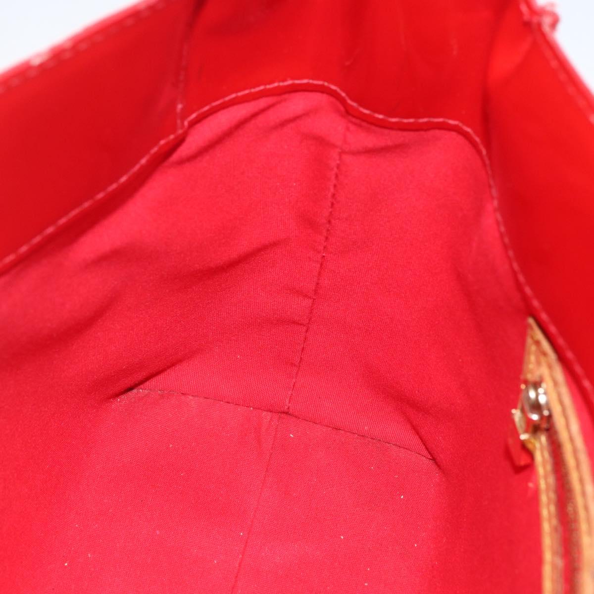 LOUIS VUITTON Monogram Vernis Reade PM Hand Bag Red Rouge M91088 LV Auth hk3277