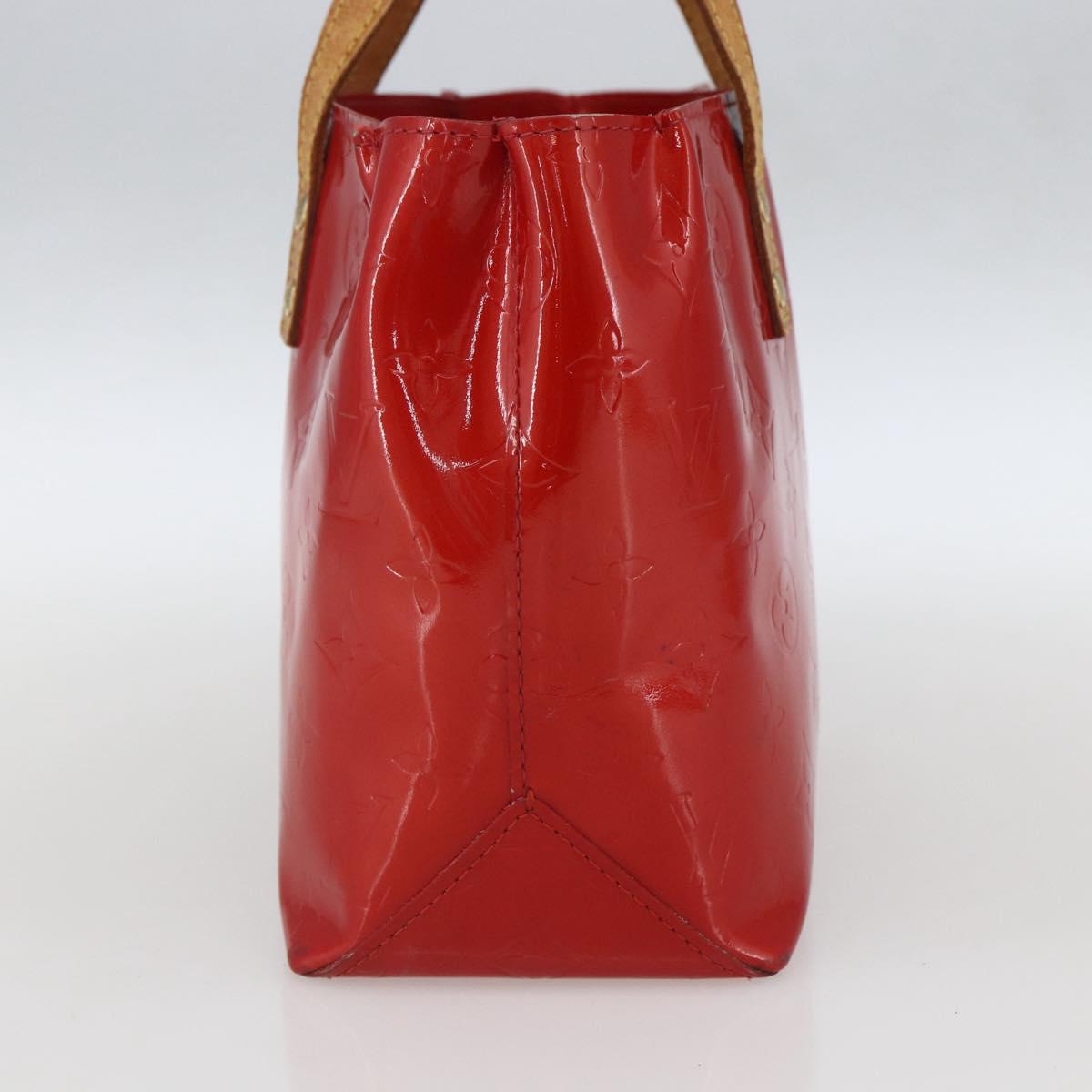 LOUIS VUITTON Monogram Vernis Reade PM Hand Bag Red Rouge M91088 LV Auth hk3277