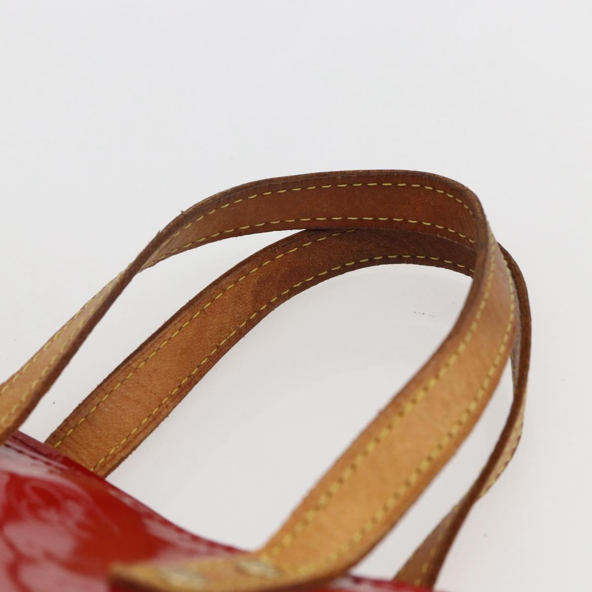 LOUIS VUITTON Monogram Vernis Reade PM Hand Bag Red Rouge M91088 LV Auth hk3277