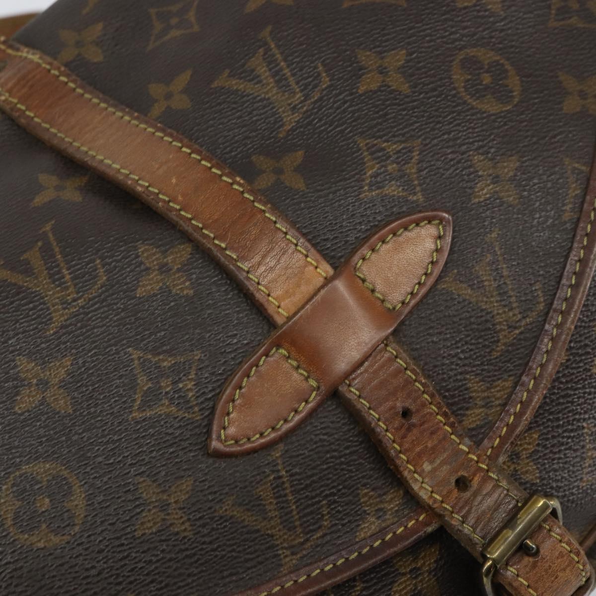 LOUIS VUITTON Monogram Saumur 30 Shoulder Bag M42256 LV Auth hk3284