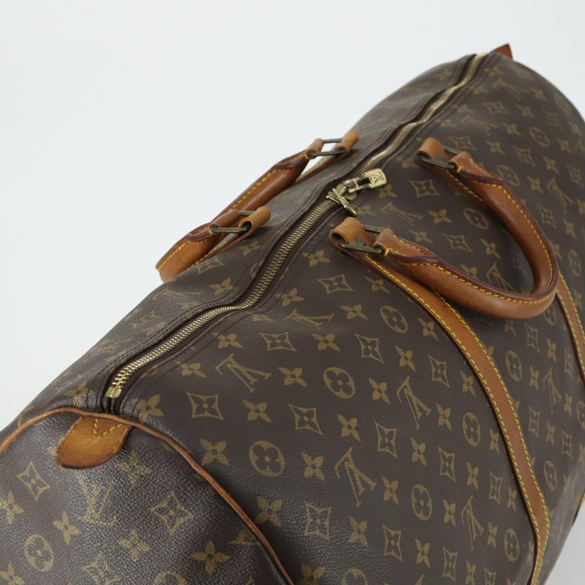 LOUIS VUITTON Monogram Keepall 60 Boston Bag M41422 LV Auth hk3288