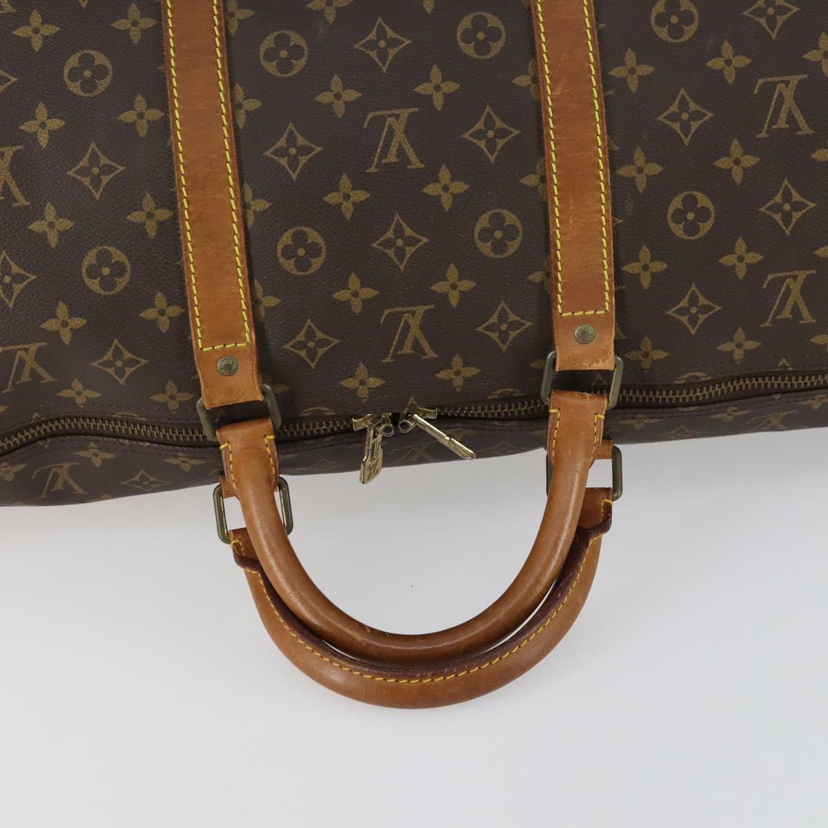 LOUIS VUITTON Monogram Keepall 60 Boston Bag M41422 LV Auth hk3288