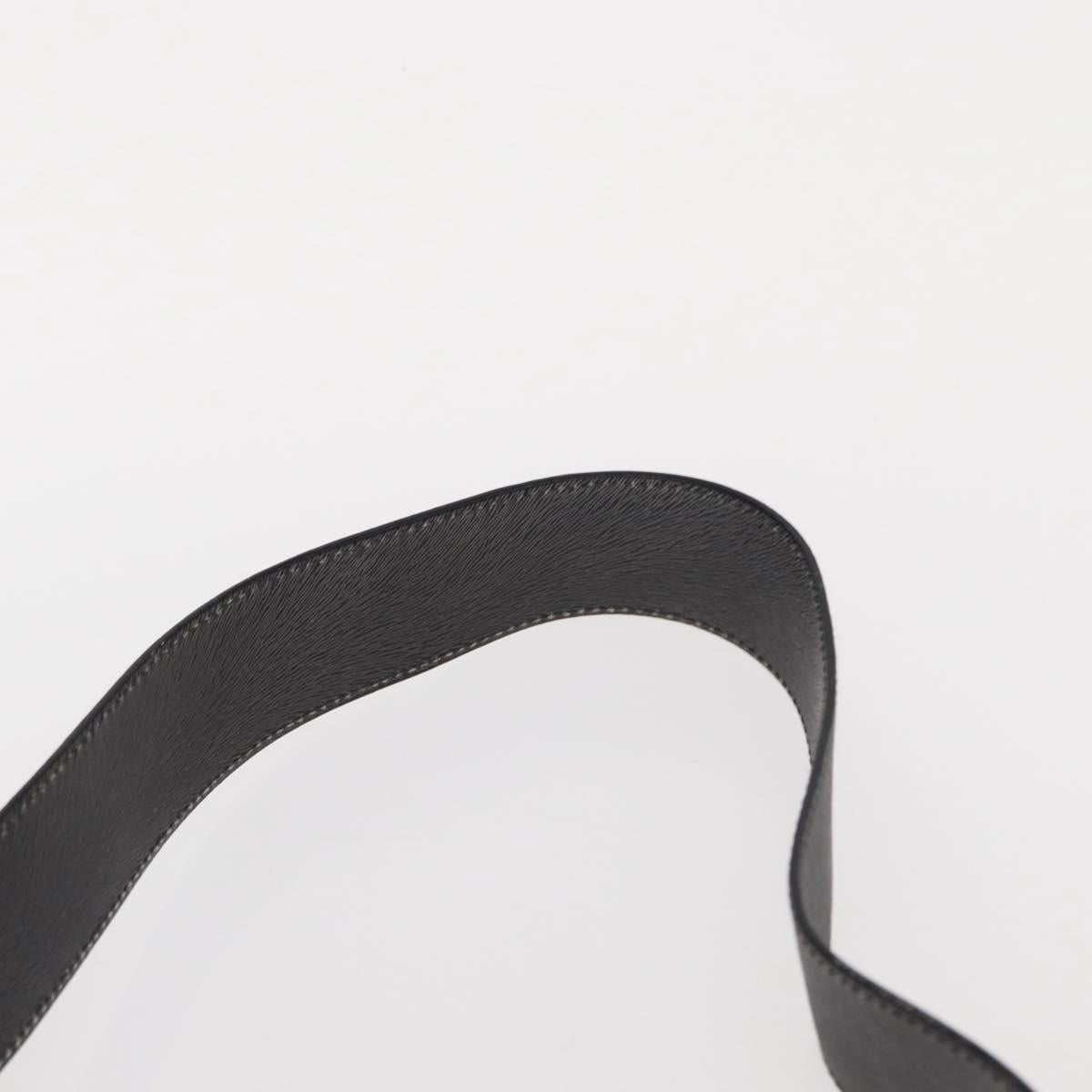 Salvatore Ferragamo Gancini Shoulder Bag Leather Gray Silver Auth hk3307