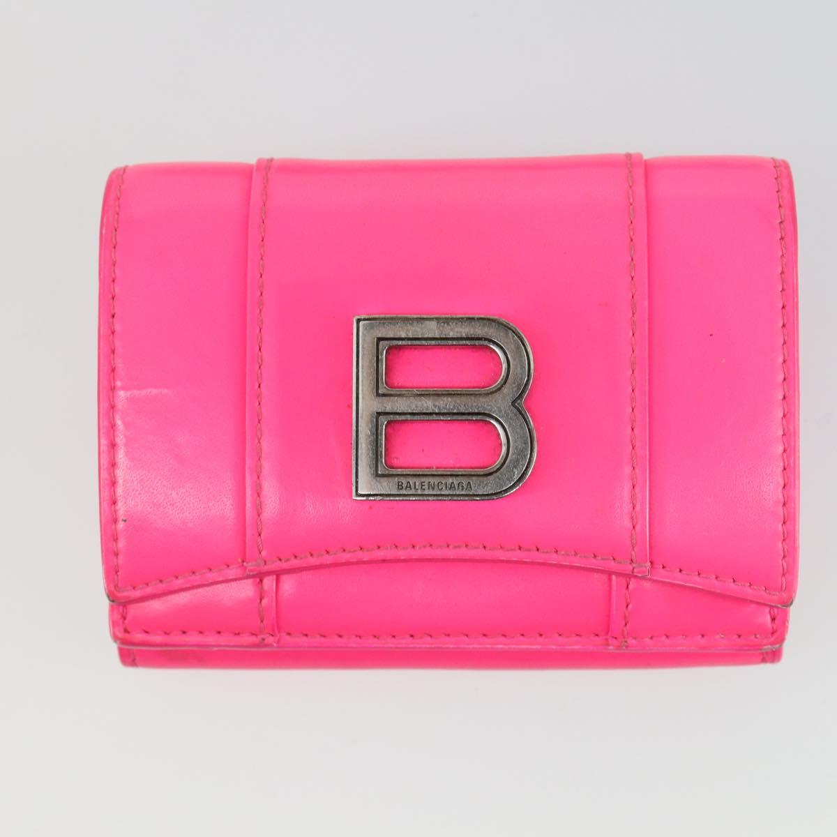 BALENCIAGA Prada Celine Wallet Leather 3 Set Green Pink Navy Auth hk3331