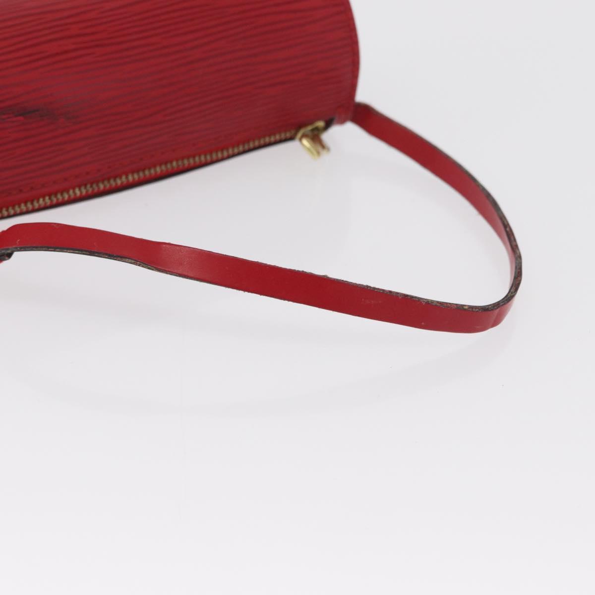 LOUIS VUITTON Epi Soufflot Pouch Red LV Auth hk3334