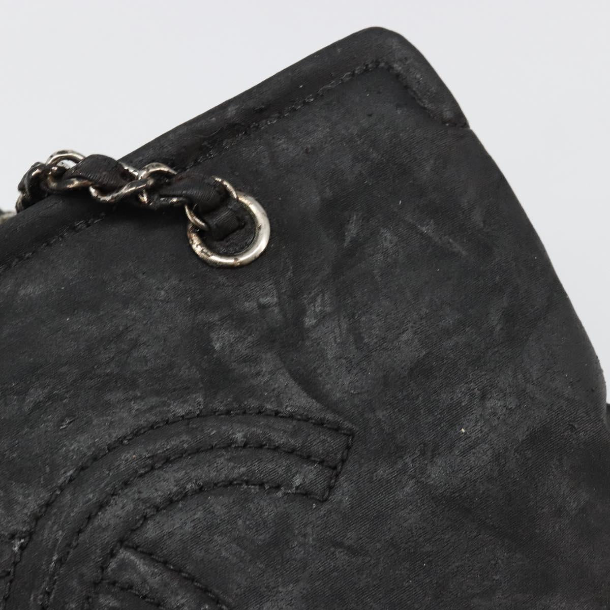 CHANEL COCO Mark Chain Shoulder Bag Patent leather Black Gold CC Auth hk3337