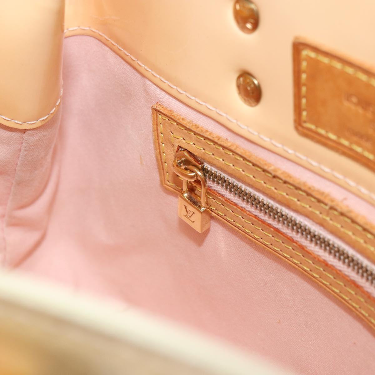 LOUIS VUITTON Monogram Vernis Reade PM Bag Marshmallow Pink M91306 Auth hk3342
