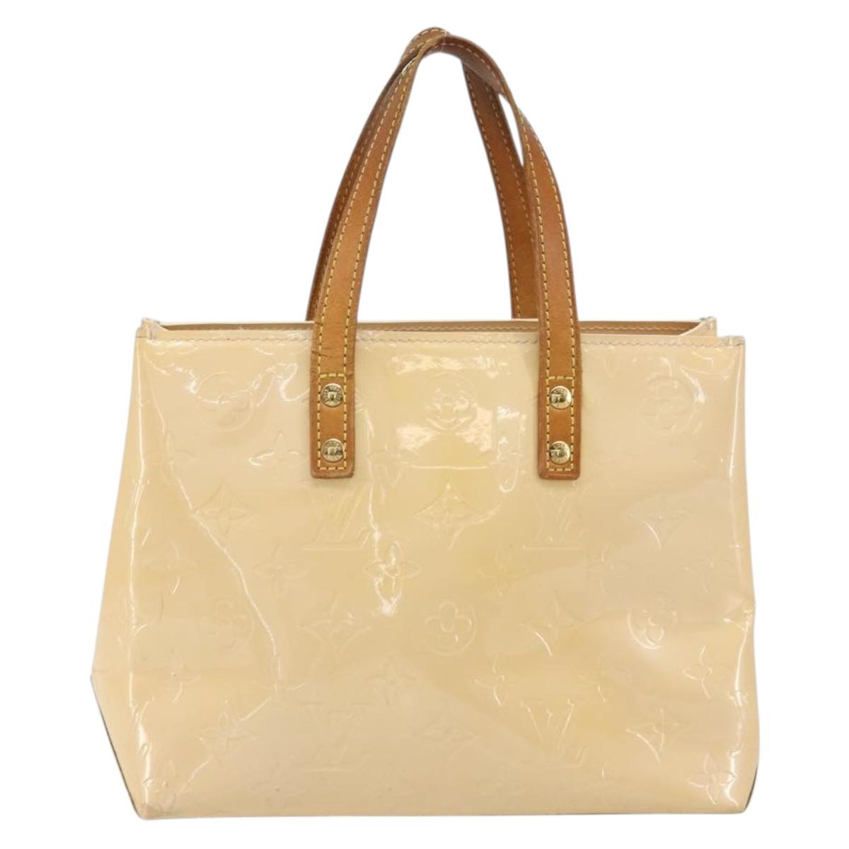 LOUIS VUITTON Monogram Vernis Reade PM Bag Marshmallow Pink M91306 Auth hk3342