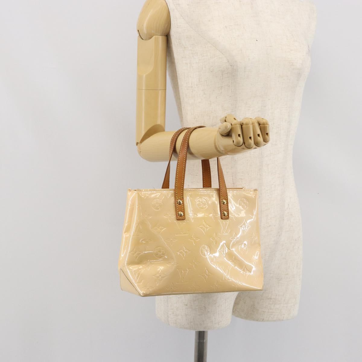 LOUIS VUITTON Monogram Vernis Reade PM Bag Marshmallow Pink M91306 Auth hk3342