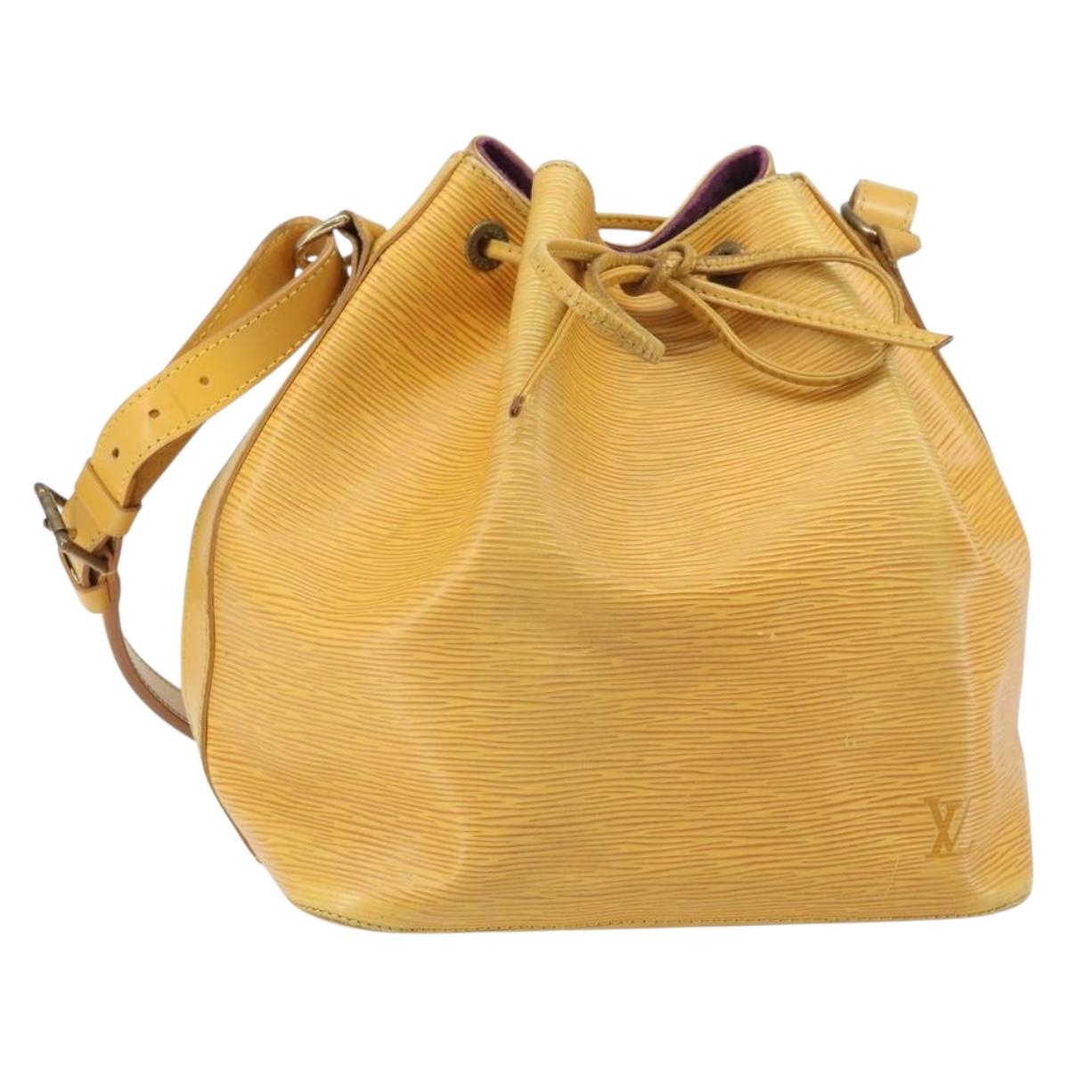 LOUIS VUITTON Epi Petit Noe Shoulder Bag Yellow M44109 LV Auth hk3356