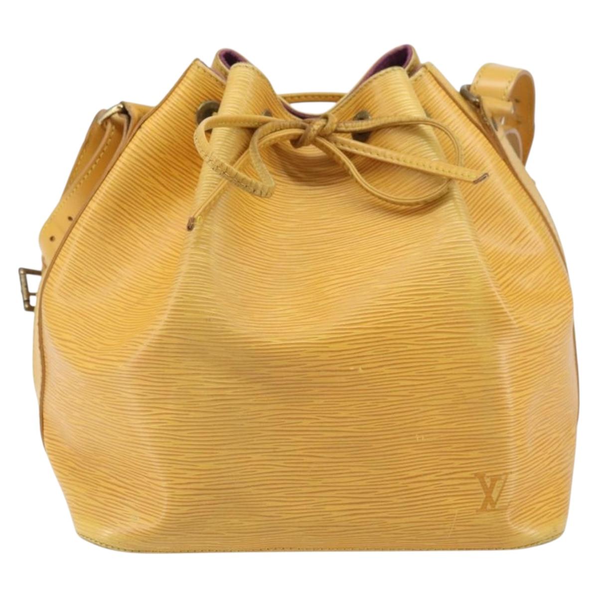 LOUIS VUITTON Epi Petit Noe Shoulder Bag Yellow M44109 LV Auth hk3356