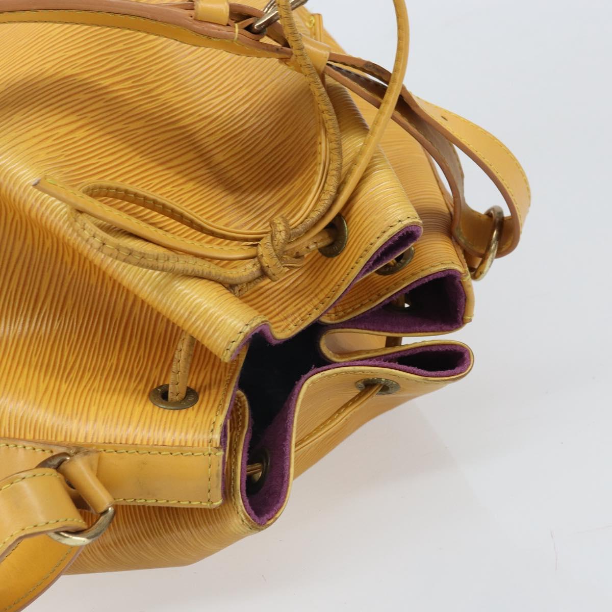 LOUIS VUITTON Epi Petit Noe Shoulder Bag Yellow M44109 LV Auth hk3356