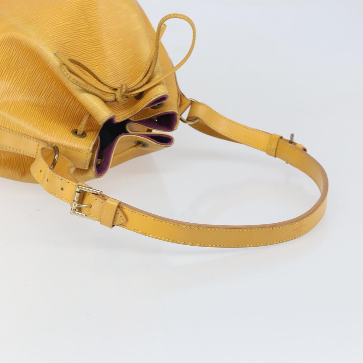 LOUIS VUITTON Epi Petit Noe Shoulder Bag Yellow M44109 LV Auth hk3356