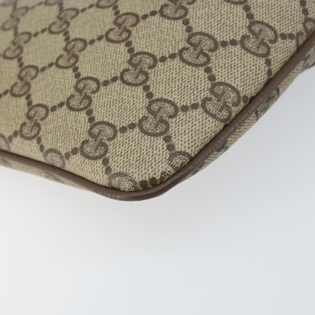 GUCCI GG Supreme Web Sherry Line Bag PVC Beige Gold 904 02 047 Auth hk3361