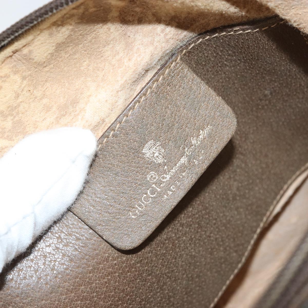 GUCCI GG Supreme Web Sherry Line Bag PVC Beige Gold 904 02 047 Auth hk3361