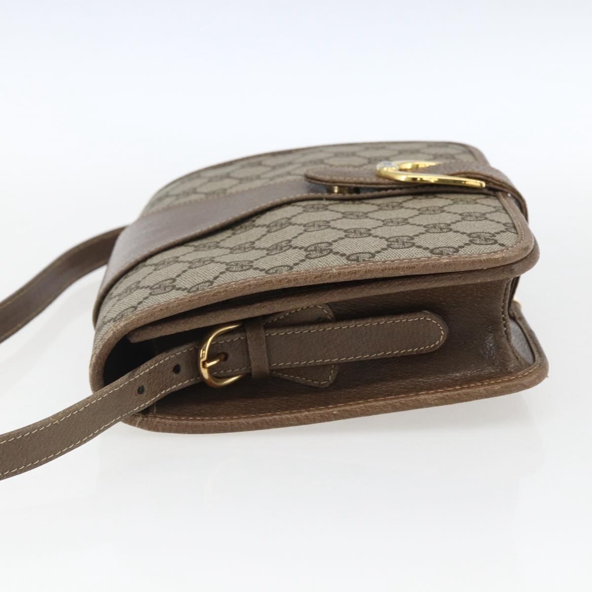 GUCCI GG Supreme Shoulder Bag PVC Beige Gold 93 02 023 Auth hk3368