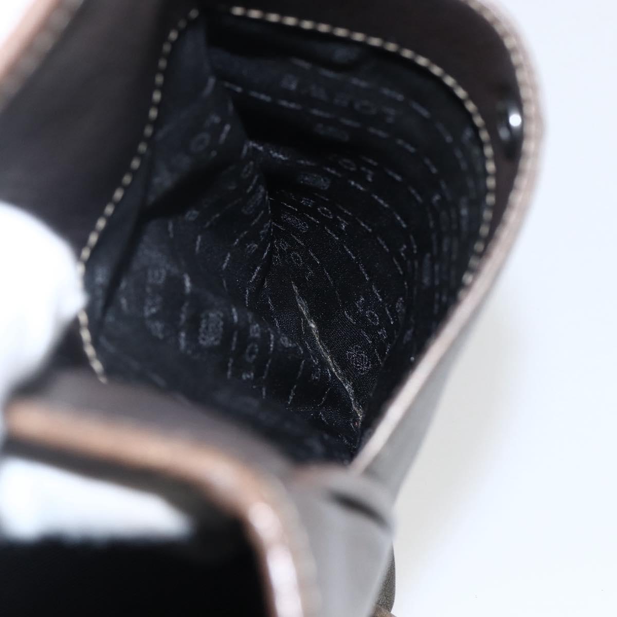 LOEWE Heritage Tote Bag Leather Brown Silver Auth hk3376