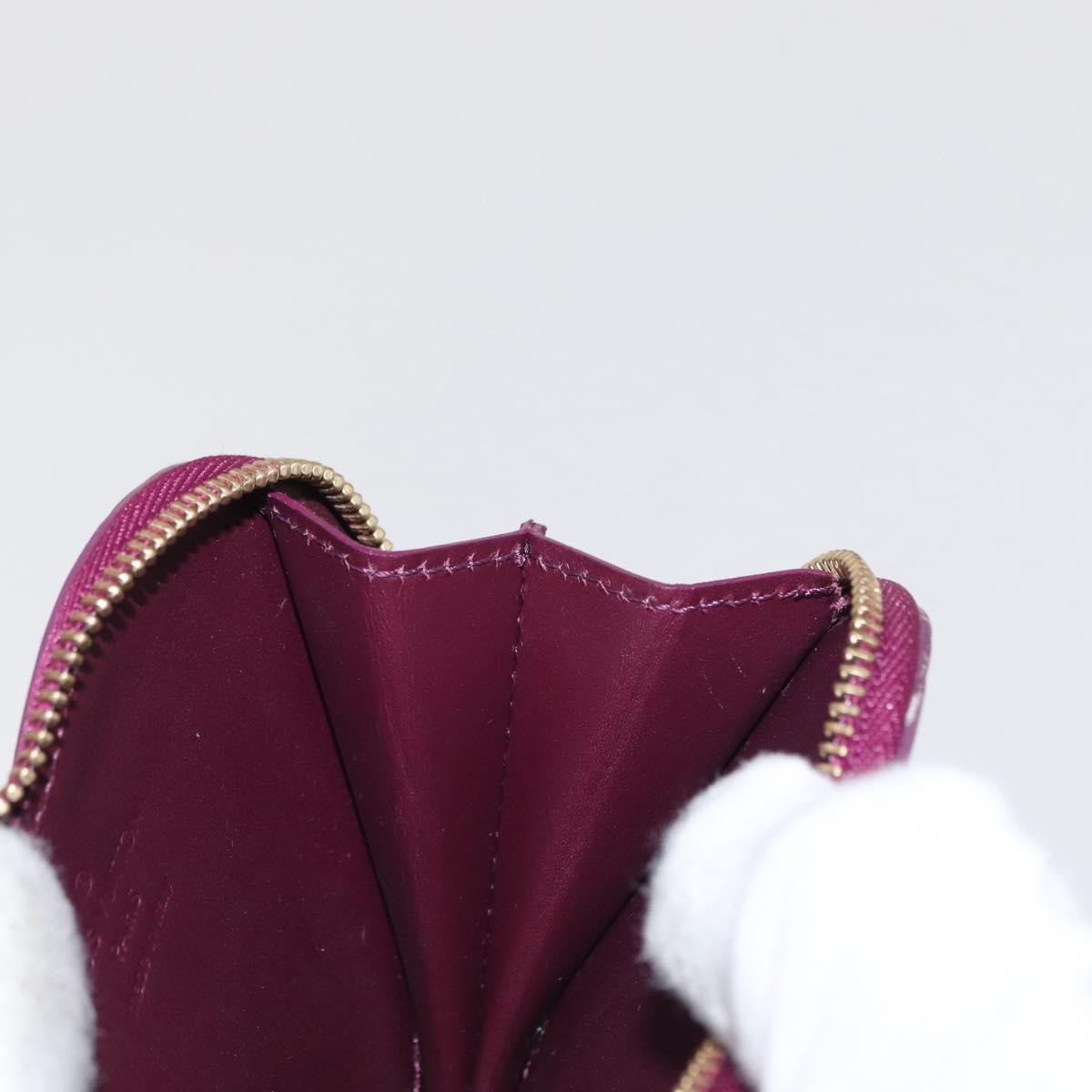 LOUIS VUITTON Vernis Porte Monnaie Coeur Coin Purse Violet M93563 Auth hk3392