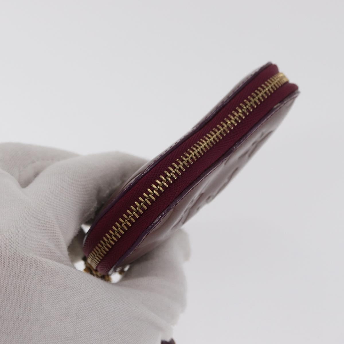 LOUIS VUITTON Vernis Porte Monnaie Coeur Coin Purse Violet M93563 Auth hk3392
