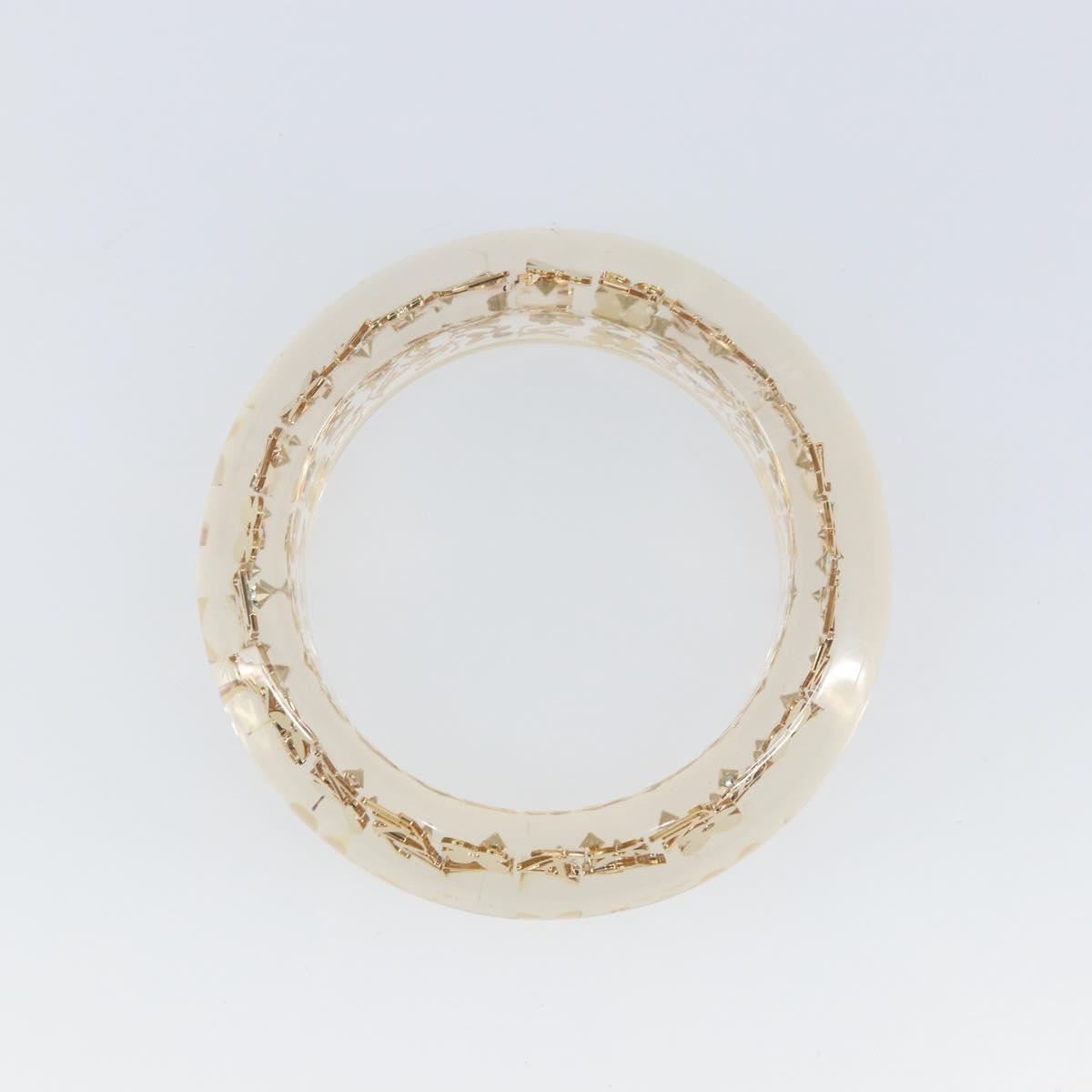 LOUIS VUITTON Brasserie Unclosure GM Bracelet Plastic Gold M65865 LV Auth hk3394