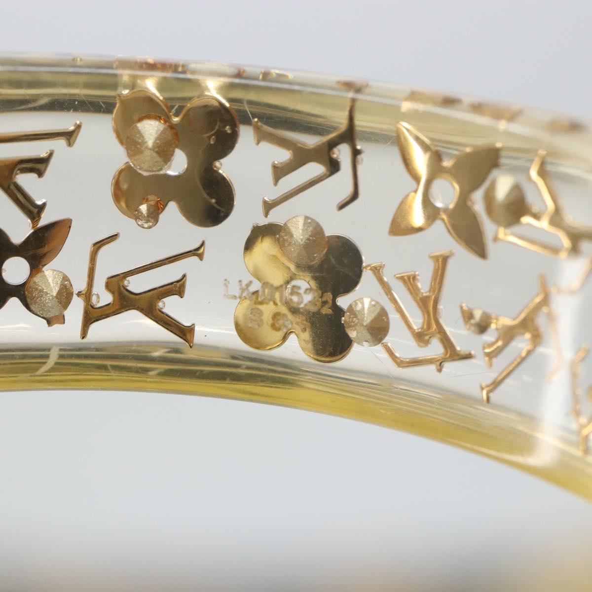 LOUIS VUITTON Brasserie Unclosure GM Bracelet Plastic Gold M65865 LV Auth hk3394