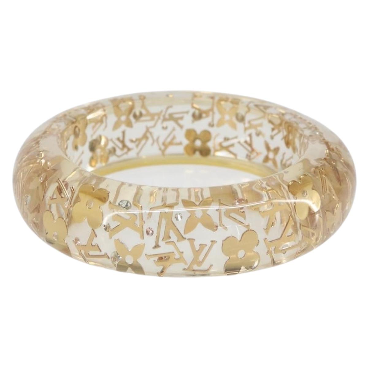LOUIS VUITTON Brasserie Unclosure GM Bracelet Plastic Gold M65865 LV Auth hk3394