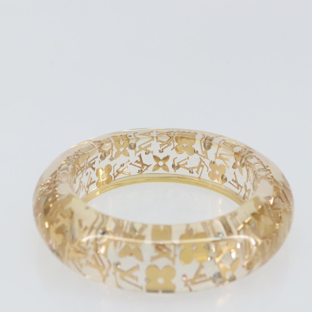 LOUIS VUITTON Brasserie Unclosure GM Bracelet Plastic Gold M65865 LV Auth hk3394