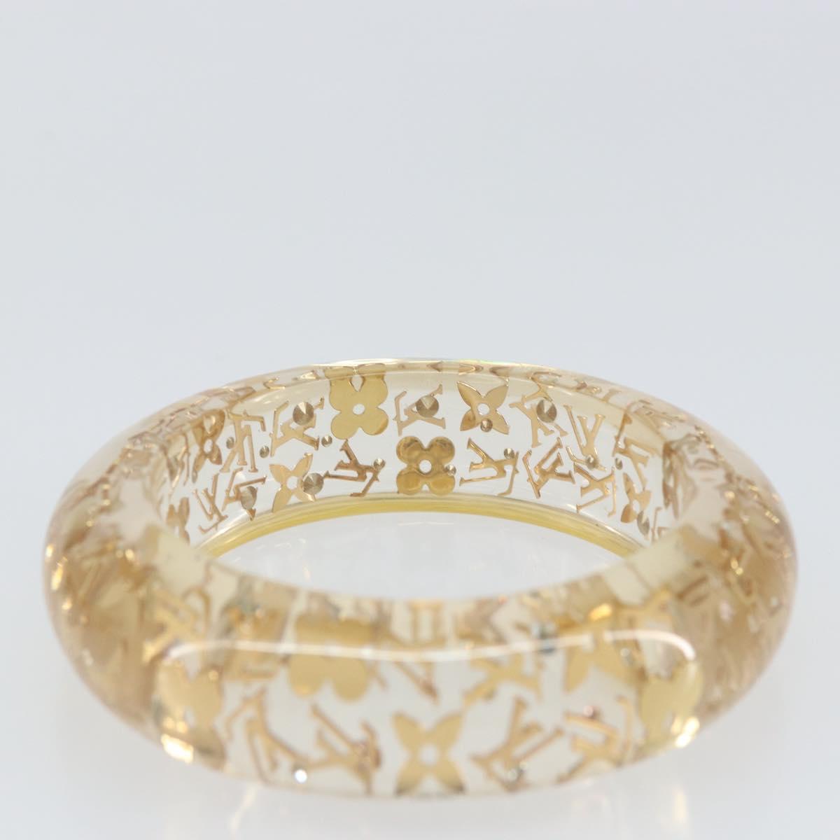 LOUIS VUITTON Brasserie Unclosure GM Bracelet Plastic Gold M65865 LV Auth hk3394