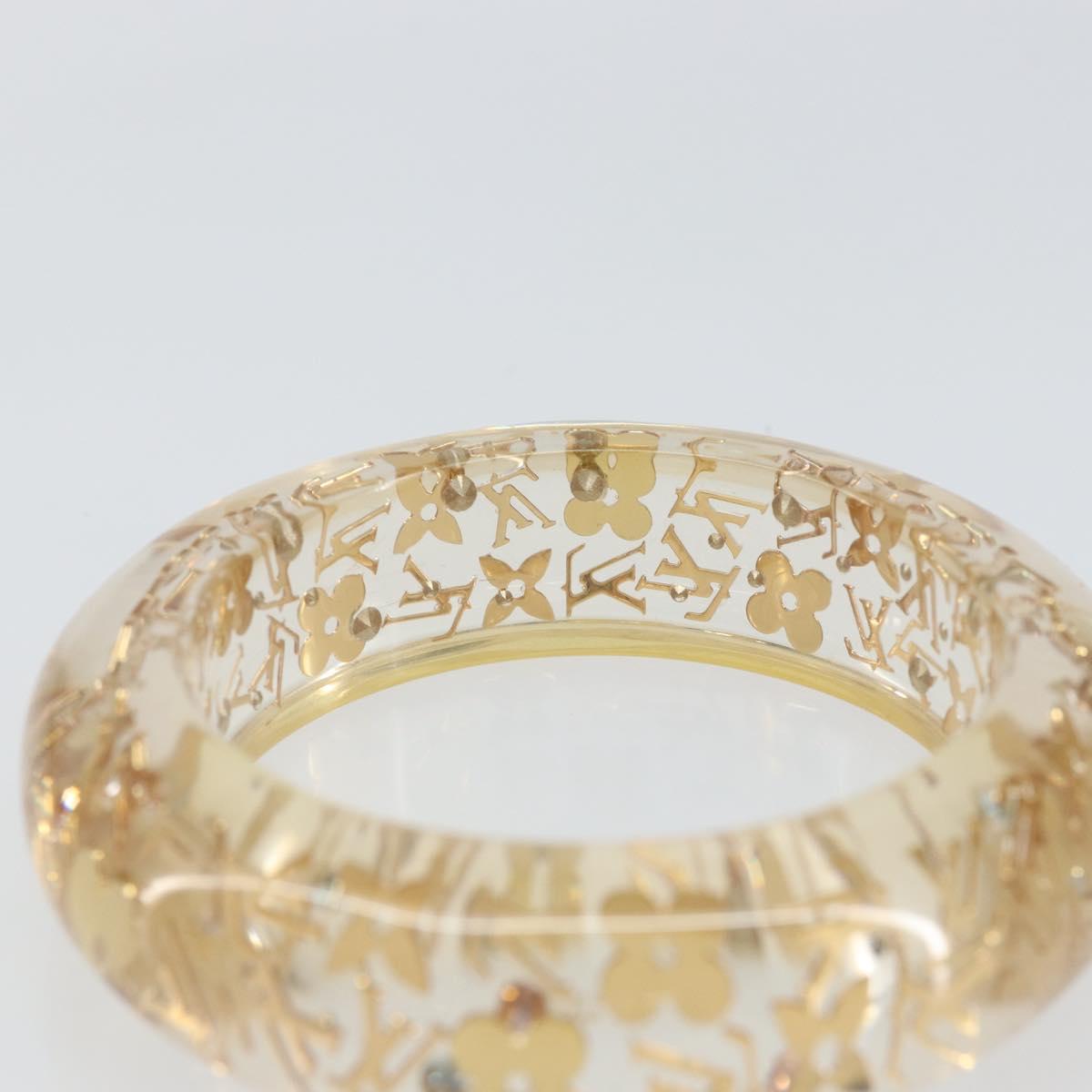 LOUIS VUITTON Brasserie Unclosure GM Bracelet Plastic Gold M65865 LV Auth hk3394