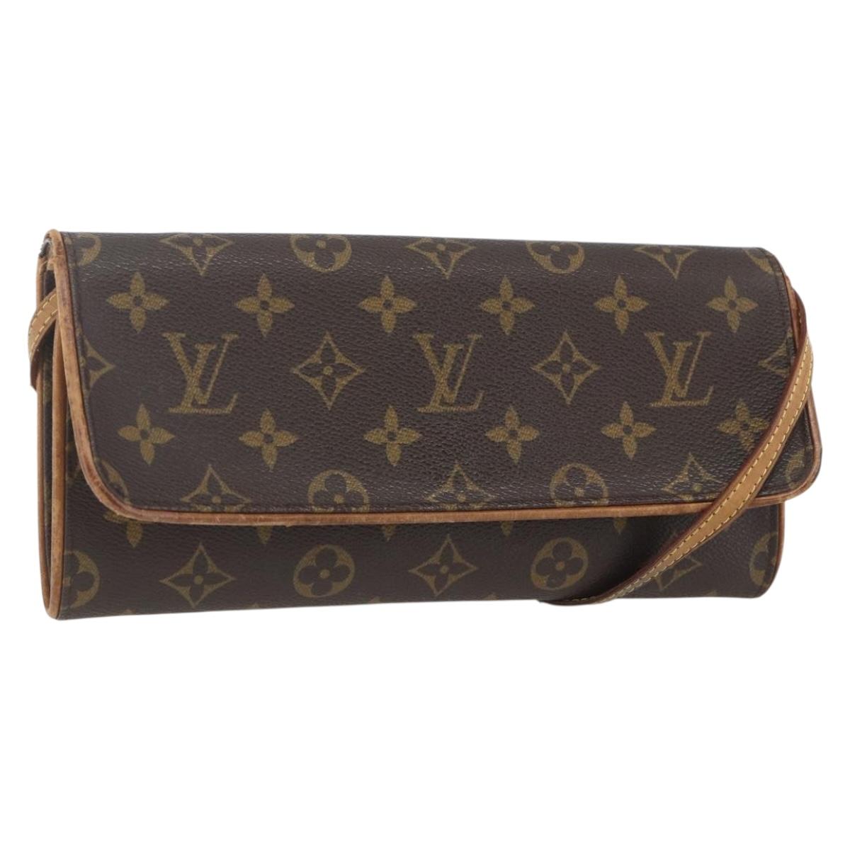 LOUIS VUITTON Monogram Pochette Twin GM Shoulder Bag M51852 LV Auth hk3399