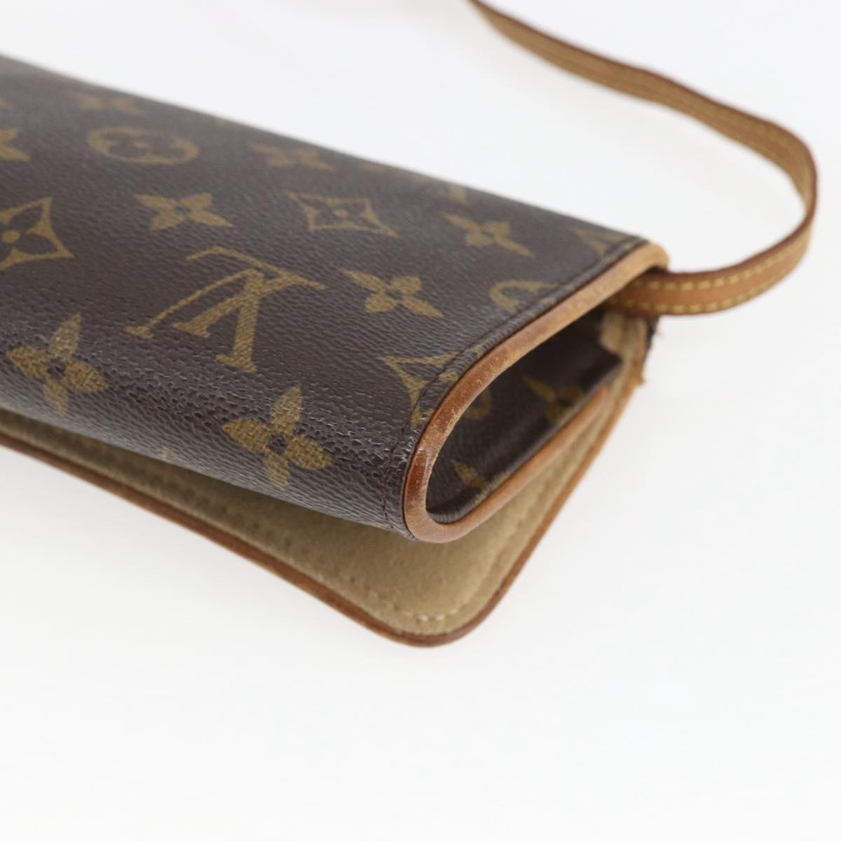 LOUIS VUITTON Monogram Pochette Twin GM Shoulder Bag M51852 LV Auth hk3399