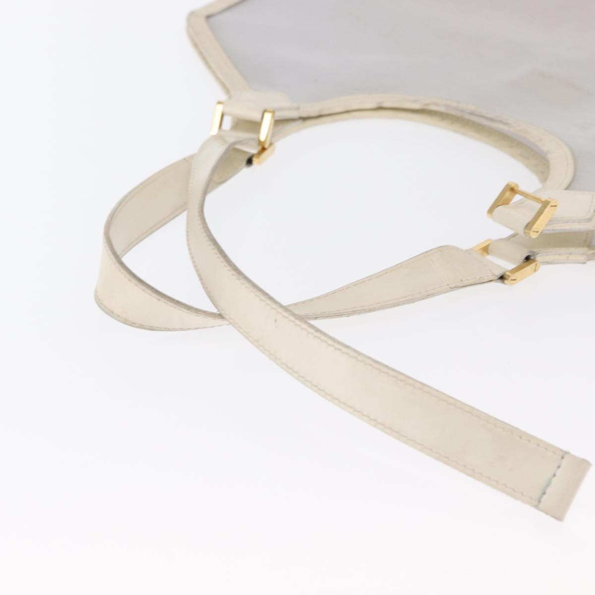 LOUIS VUITTON Epi Plage Via Bag Vinyl Leather Clear White M92153 Auth hk3428