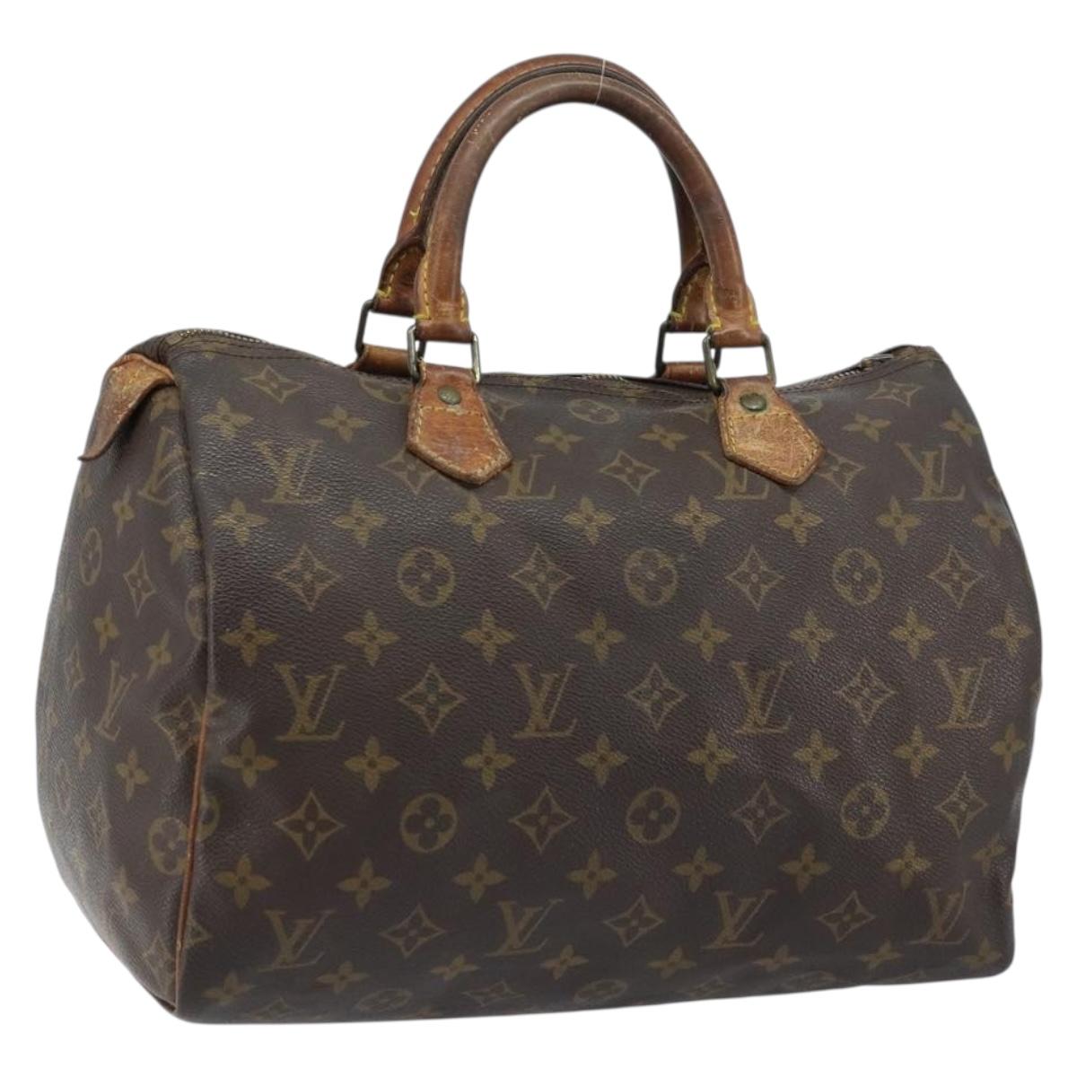 LOUIS VUITTON Monogram Speedy 30 Hand Bag M41526 LV Auth hk3444