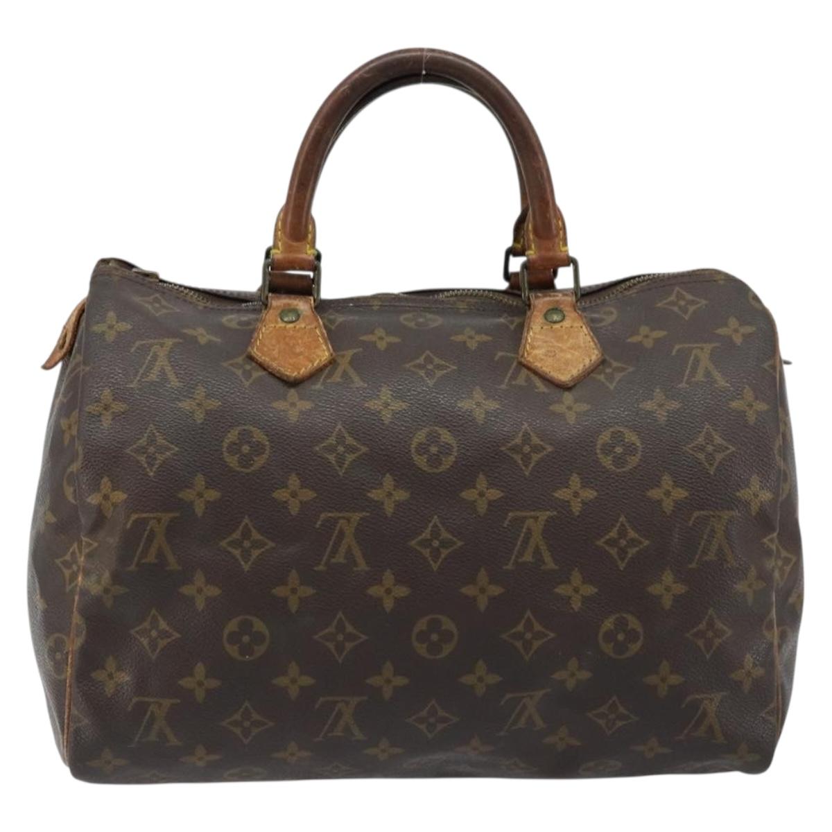 LOUIS VUITTON Monogram Speedy 30 Hand Bag M41526 LV Auth hk3444