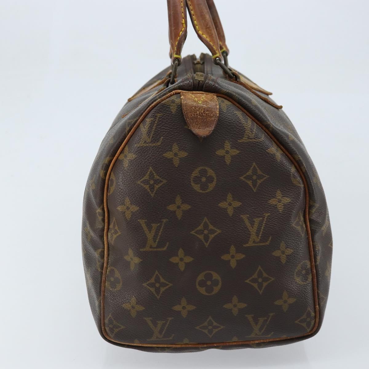 LOUIS VUITTON Monogram Speedy 30 Hand Bag M41526 LV Auth hk3444