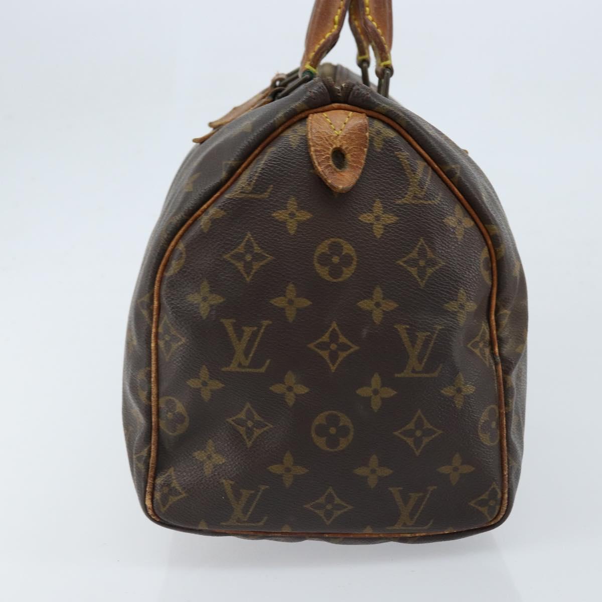 LOUIS VUITTON Monogram Speedy 30 Hand Bag M41526 LV Auth hk3444