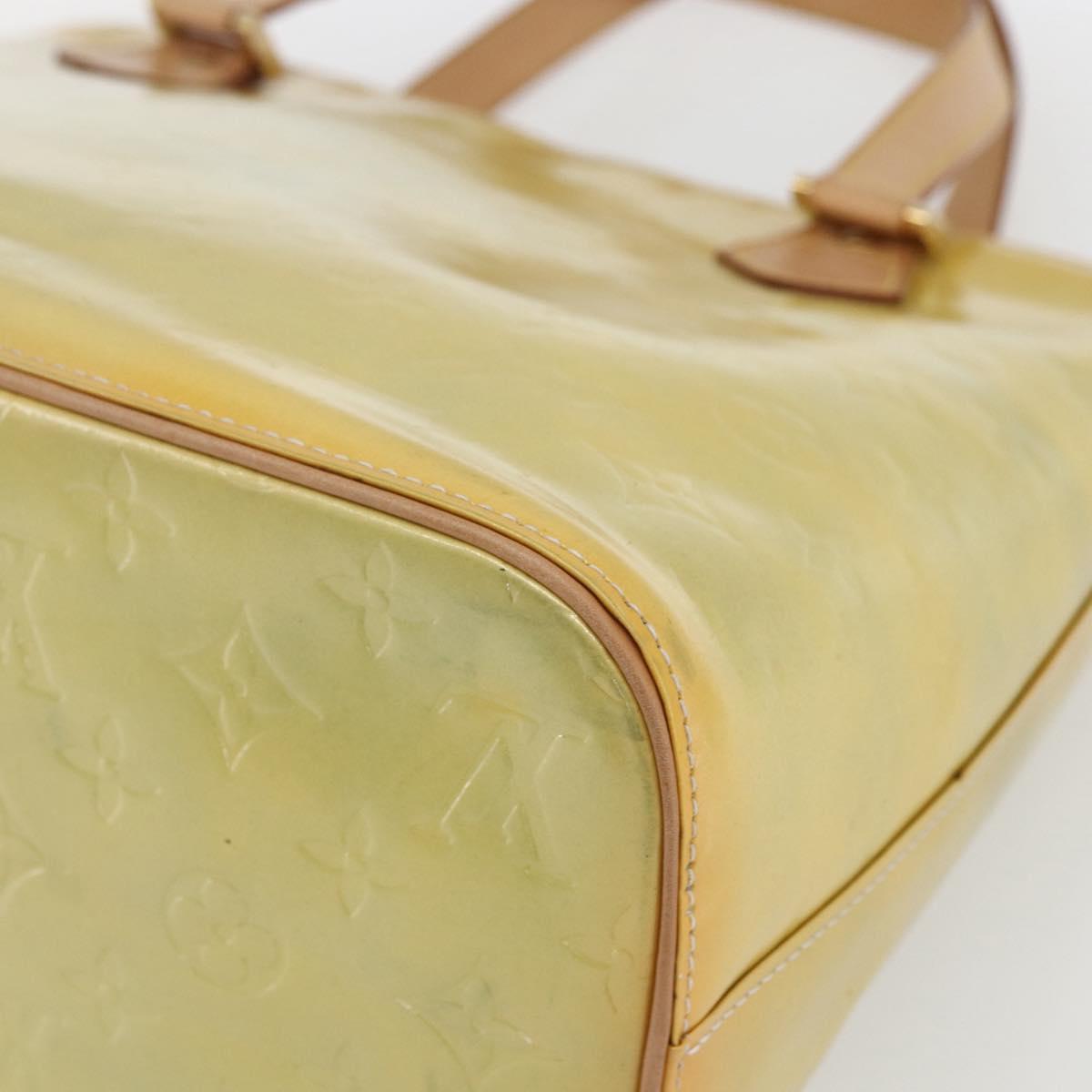LOUIS VUITTON Monogram Vernis Houston Hand Bag Gris M91053 LV Auth hk3454