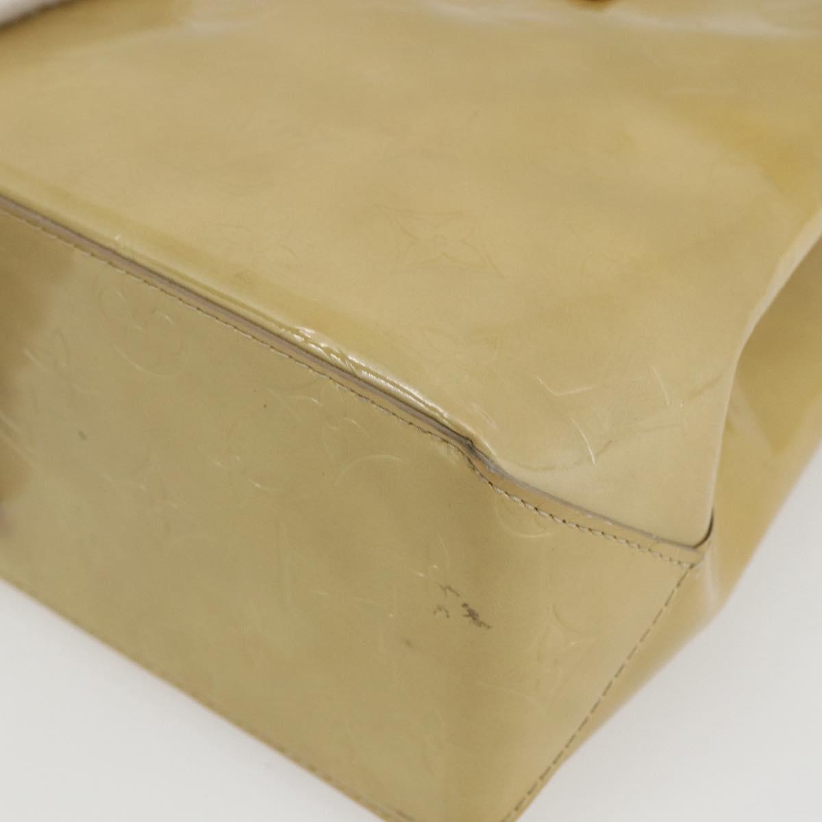 LOUIS VUITTON Monogram Vernis Reade PM Hand Bag Beige M91334 LV Auth hk3457