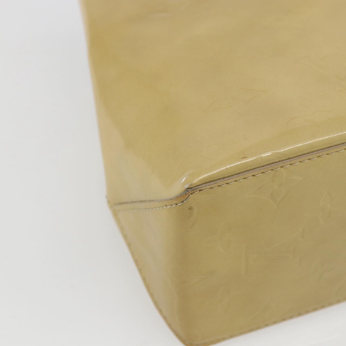 LOUIS VUITTON Monogram Vernis Reade PM Hand Bag Beige M91334 LV Auth hk3457