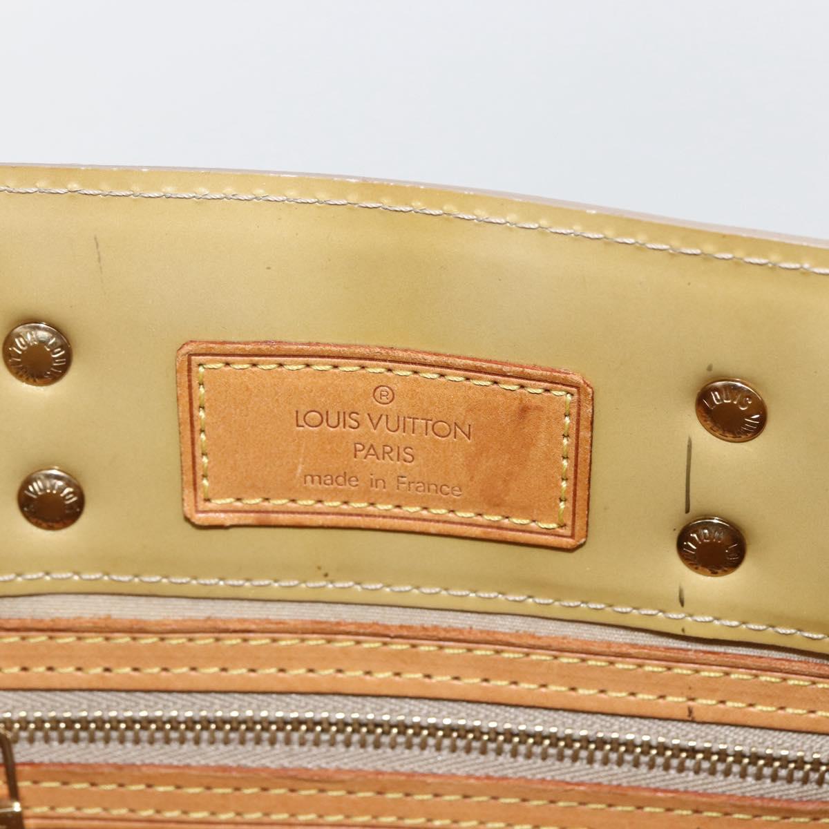 LOUIS VUITTON Monogram Vernis Reade PM Hand Bag Beige M91334 LV Auth hk3457