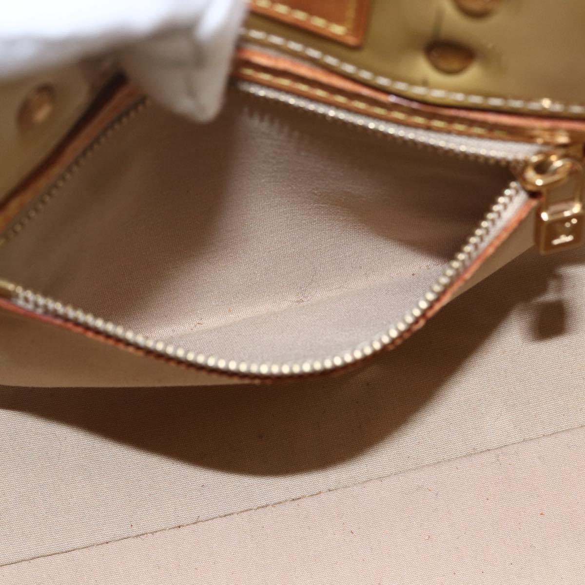 LOUIS VUITTON Monogram Vernis Reade PM Hand Bag Beige M91334 LV Auth hk3457